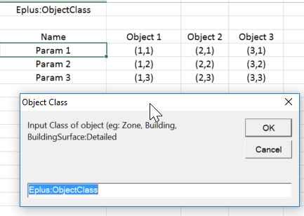 Example Excel to IDF