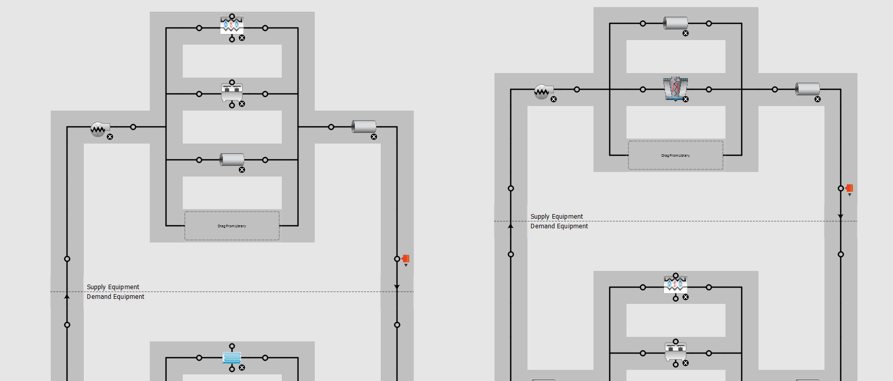 Cooling/condensing loop