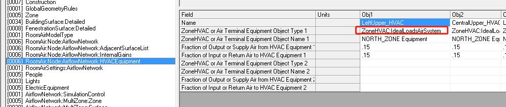 example of energyplus idf file for hvac simulation